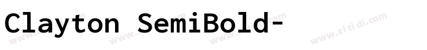 Clayton SemiBold字体转换